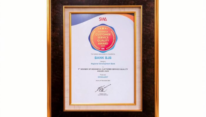 Layanan Nasabah Diakui, bank bjb Raih ICSQ Award 2025 dengan Predikat Excellent