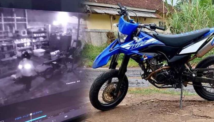 Terekam CCTV, Motor Trail Milik Relawan Sehati Sukabumi Raib Dicuri