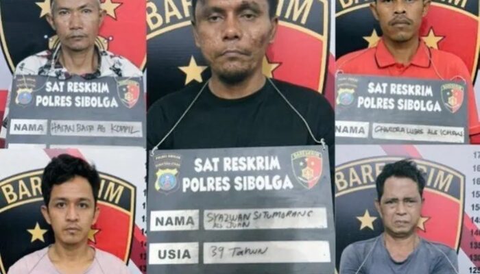 Ini Tampang Lima Pengeroyok Mahasiswa yang Tewas di Masjid Agung Sibolga