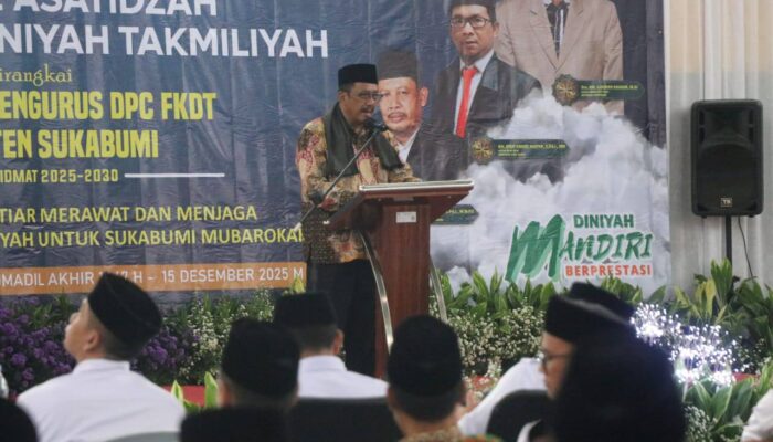 KH. Abdullah Pimpin FKDT Kabupaten Sukabumi, Bupati Tekankan Peran Strategis Pendidikan Diniyah