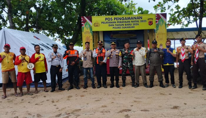 Hadapi Malam Pergantian Tahun, Forkopimcam Ciracap Perketat Pengamanan Kawasan Wisata