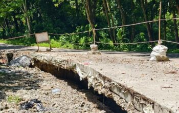 Tanah Amblas Jadi Biang Kerok, Jalan Sudirman Palabuhanratu Sukabumi Rusak Melulu