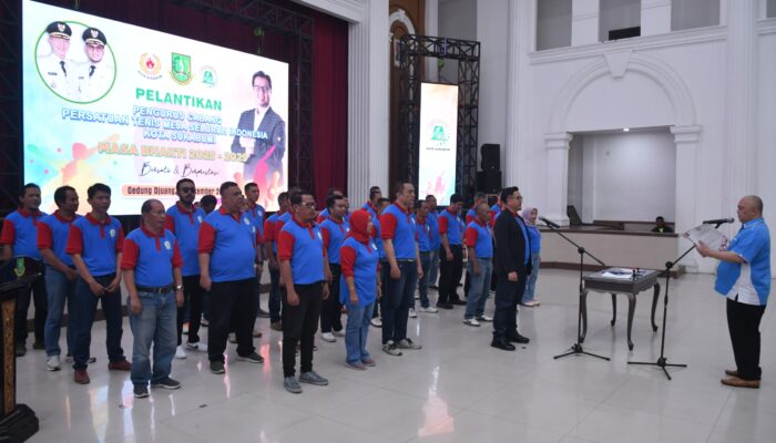 Fokus Pembinaan Atlet Muda, Pengurus PTMSI Kota Sukabumi Resmi Dilantik