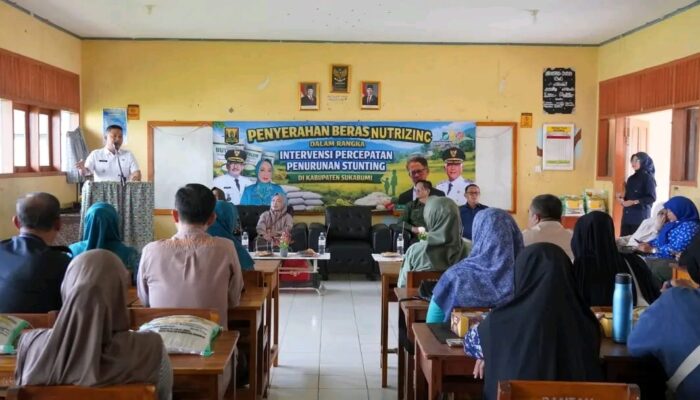 Wabup Sukabumi Salurkan Beras Nutrizinc, Tekankan Penanganan Stunting Jadi Prioritas Pembangunan