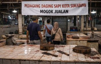Waduh! Pedagang Daging Sapi di Kota Sukabumi Mogok Berjualan