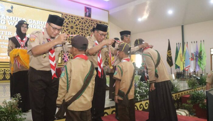 Pengukuhan Pramuka Garuda Warungkiara Jadi Simbol Kuatnya Regenerasi SDM Berkarakter