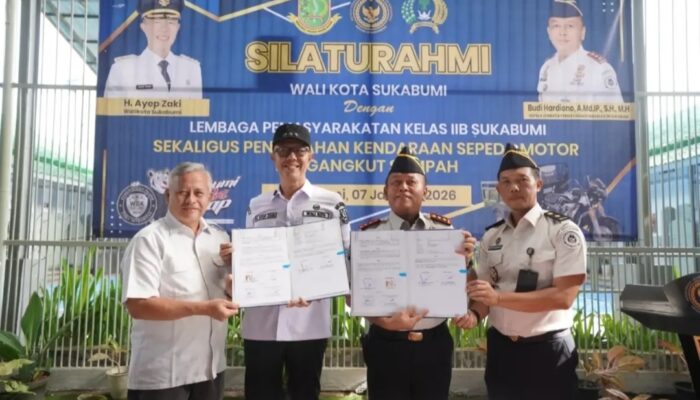 Lapas Kelas IIB Sukabumi Terima Hibah Motor Pengangkut Sampah dari Pemkot