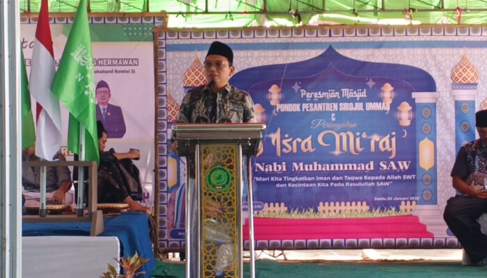 Zainul Munasichin Apresiasi Kolaborasi Pembangunan Masjid Ponpes Sirojul Ummah