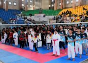 Pembukaan Kejurda Karate memperebutkan Piala Bupati Sukabumi di Gor Tinju Palabuhanratu, Sabtu (10/01/2026).