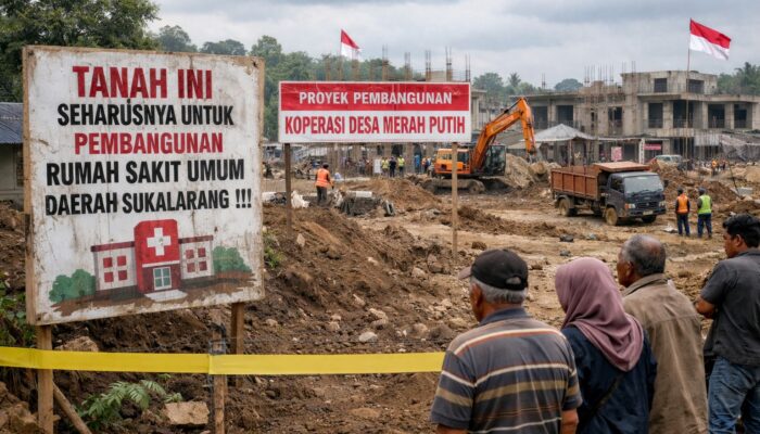 Warga Sukalarang Sukabumi Protes, Lahan Buat Rumah Sakit Malah Dijadikan Koperasi Merah Putih