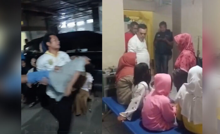 Sejumlah warga mengalami gejala keracunan dievakuasi ke RSUD Palabuhanratu, Rabu (28/01/2025).