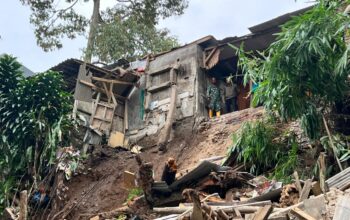 DPUTR Diduga Abai Lakukan Perbaikan Bencana Alam Tanah di Jalan Sriwidari Kembali Longsor