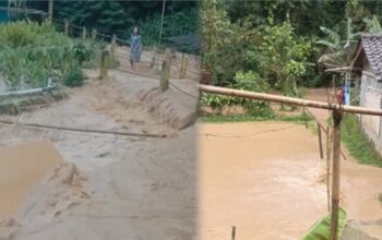 Hujan Deras Sejak Siang, Sungai Cipamuruyan Meluap Rendam Belasan Rumah Warga