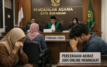 Angka Perceraian di Kota Sukabumi Melonjak, Judi Online Jadi Pemicu Baru Keretakan Rumah Tangga