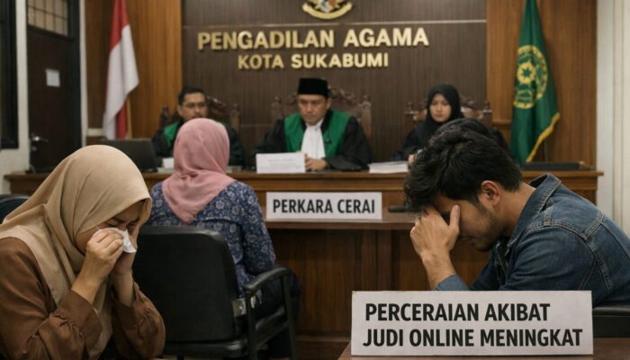 Angka Perceraian di Kota Sukabumi Melonjak, Judi Online Jadi Pemicu Baru Keretakan Rumah Tangga