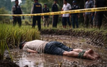 Pria Ditemukan Tewas Terikat di Sawah Cikaranggeusan, Polisi Selidiki