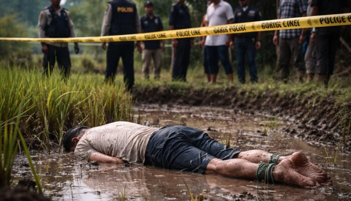 Pria Ditemukan Tewas Terikat di Sawah Cikaranggeusan, Polisi Selidiki