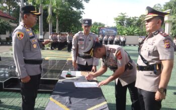 Upacara Sertijab, Sejumlah Pejabat Polres Sukabumi Resmi Berganti