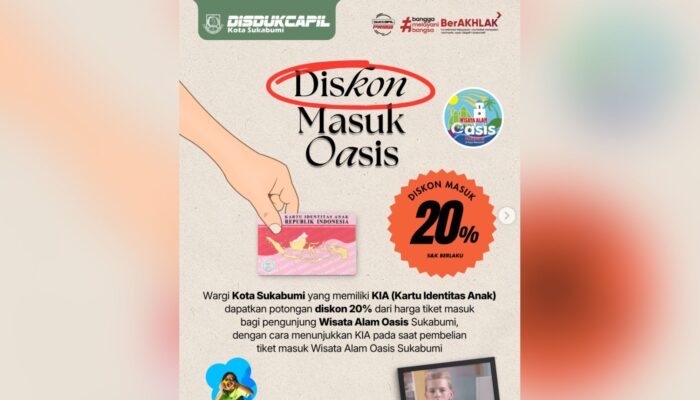 Punya KIA, Anak-anak Dapat Diskon 20 Persen Masuk Wisata Oasis Sukabumi