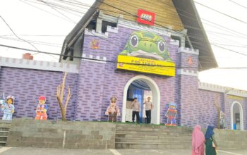 Unik dan Edukatif, Pos Mudik Gadobangkong Palabuhanratu Hadirkan Tema Penyu dan Lego
