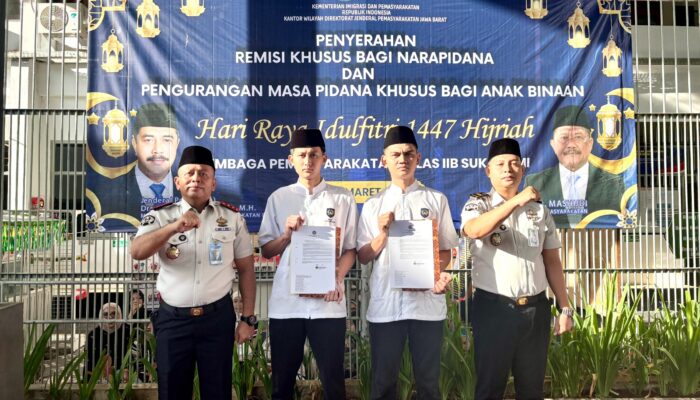 309 Warga Binaan Lapas Sukabumi Terima Remisi Khusus di Momen Idul Fitri 1447 H