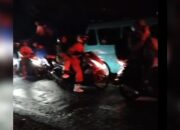 Antrean kendaraan terdampak kebakaran truk LPG di Palabuhanratu, Kabupaten Sukabumi. Foto: Istimewa.