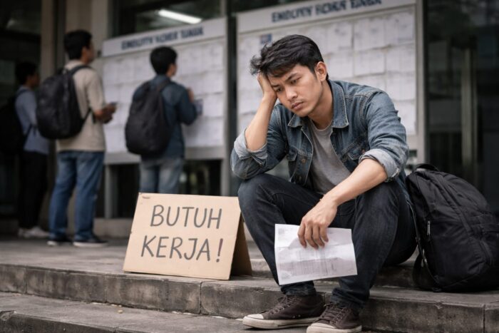 Ilustrasi pengangguran. Foto: OpenAi/Sukabumiku.id