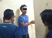 Momen penangkapan BIH, warga Cisolok Sukabumi. BIH ditetapkan sebagai tersangka kasus pembunuhan yang ditangani Polres Karawang.