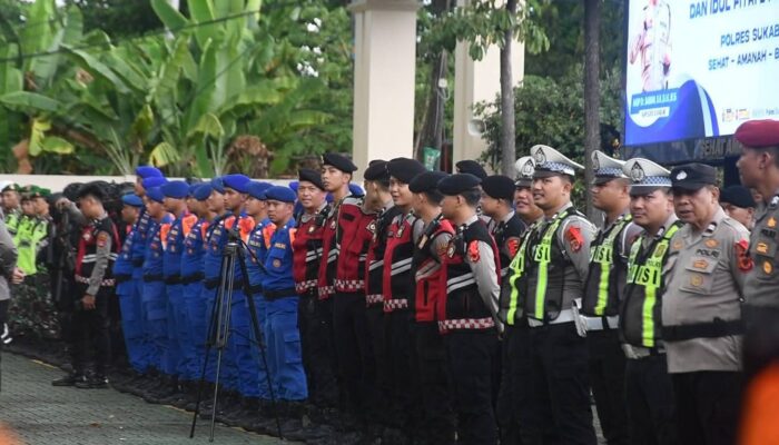 Polres Sukabumi Siagakan Personel Gabungan di Malam Takbir