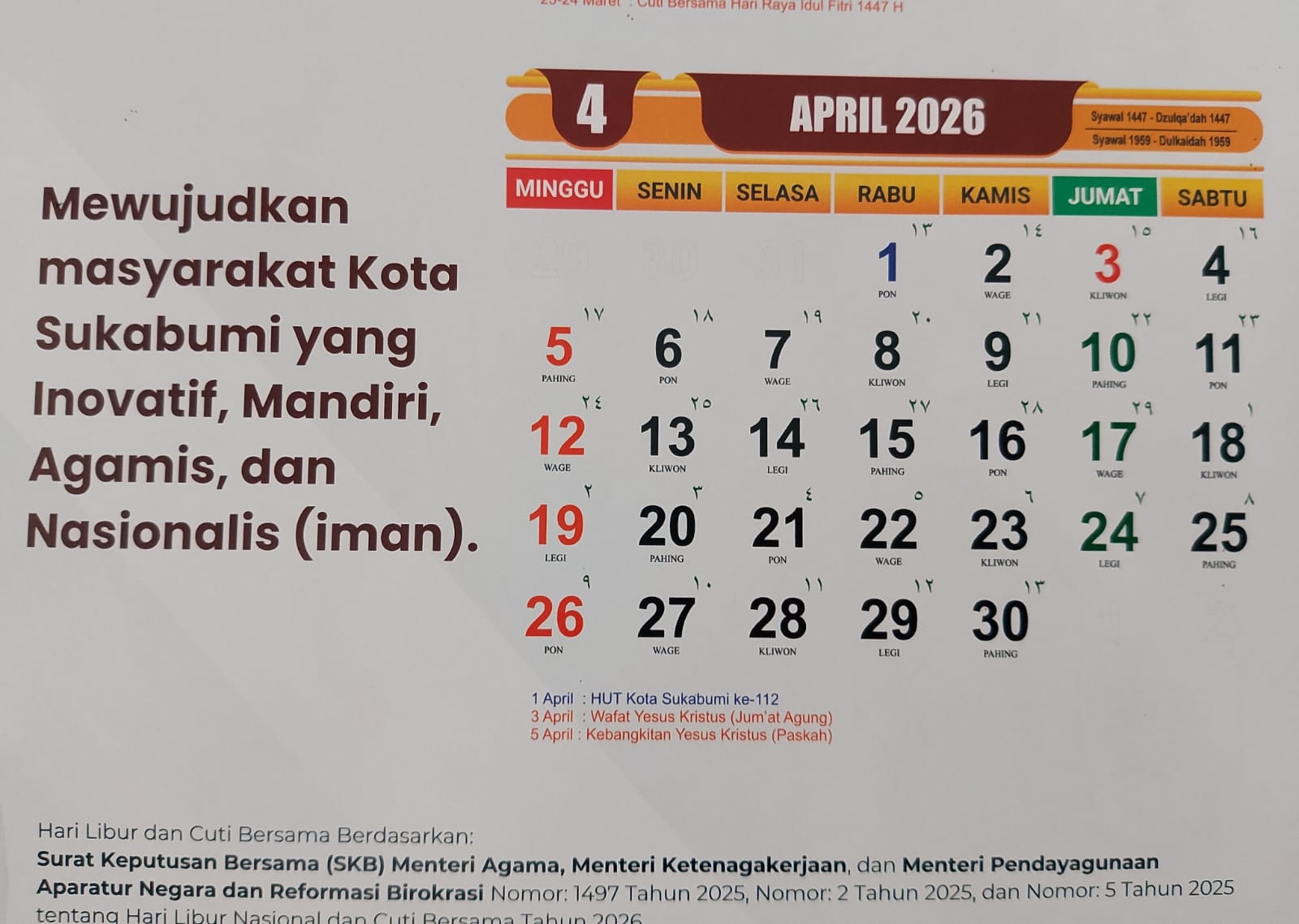 Long Weekend April 2026, Kesempatan Libur 3 Hari yang Sayang Dilewatkan