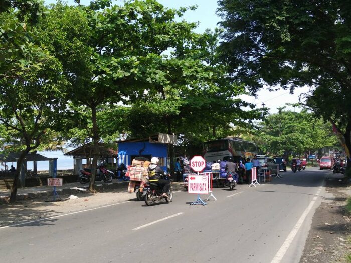 Penerapan sistem tollgate wisata di Palabuhanratu, Kabupaten Sukabumi, pada 2017 lalu.