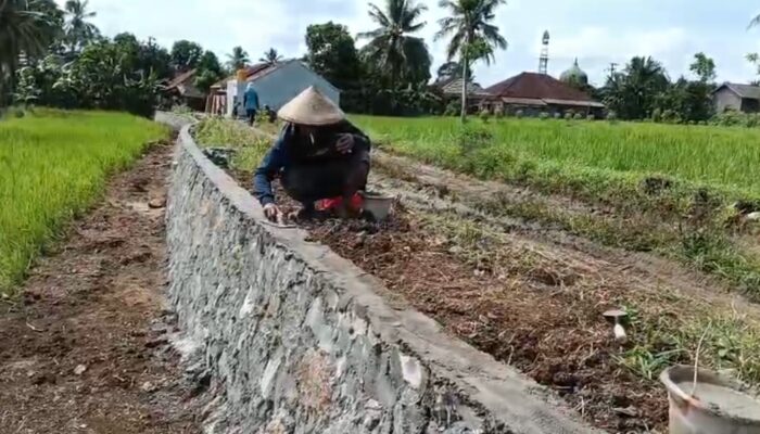 Cegah Longsor, Pemdes Bojongsari Bangun TPT di Cijoorong