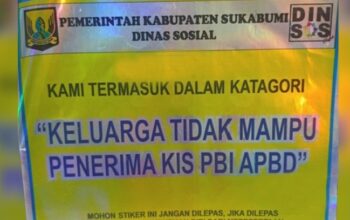 Rp759 Juta untuk Label Warga Miskin, Proyek Stikerisasi Dinsos Kabupaten Sukabumi Disorot