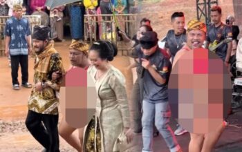Viral Aksi Pria Berpakaian Minim di Kasepuhan Gelar Alam Sukabumi