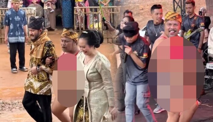 Viral Aksi Pria Berpakaian Minim di Kasepuhan Gelar Alam Sukabumi