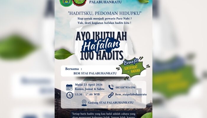 STAI Palabuhanratu Gelar Program Hafalan Hadits Rutin, Mahasiswa Dapat Sertifikat dan Hadiah