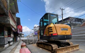 Sejumlah Pedagang Terancam Gulung Tikar Dampak Dari Pemabangunan Pemeliharaan Jalan Gudang Kota Sukabumi