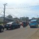 Keluar Masuk Truk Proyek Tol Bocimi, Lalin Padat Merayap Simpang Cibolang Padat Merayap