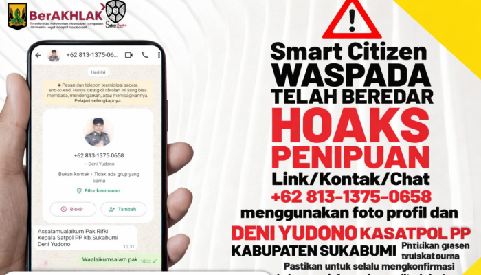 Waspada Penipuan Mengatasnamakan Kasatpol PP Sukabumi, Warga Diminta Jangan Mudah Percaya