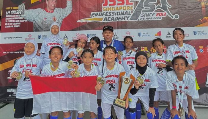 Persib Putri U12 Menang 2-0 atas Lion City Sailors, Juara JSSL Girls 12 Plate