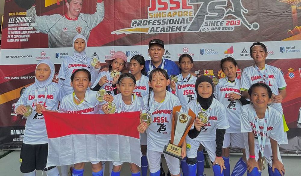 Persib Putri U12 Menang 2-0 atas Lion City Sailors, Juara JSSL Girls 12 Plate