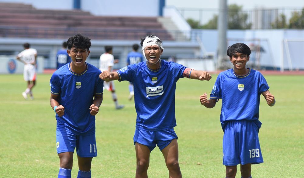 Persib U-18 Menang Telak 4-0 atas Persis Solo, Kukuh di Puncak Klasemen