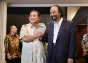 Pertemuan Pimpinan Partai Gerindra dan NasDem, Prabowo Subianto dan Surya Paloh.