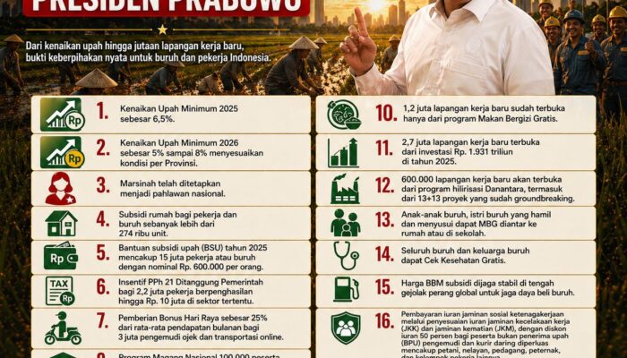 Heri Gunawan Ungkap 18 Kebijakan Pro-Buruh Presiden Prabowo, Bukti Keberpihakan Nyata pada Pekerja