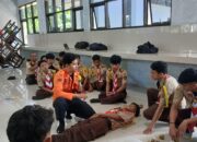 Puluhan Pramuka SMAN 1 Simpenan Sukabumi Ikuti Simulasi Gempa