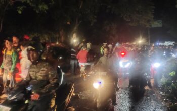 Pohon Tumbang dan Tiang Listrik Roboh, Jalur Nasional Cikakak Sempat Macet Total