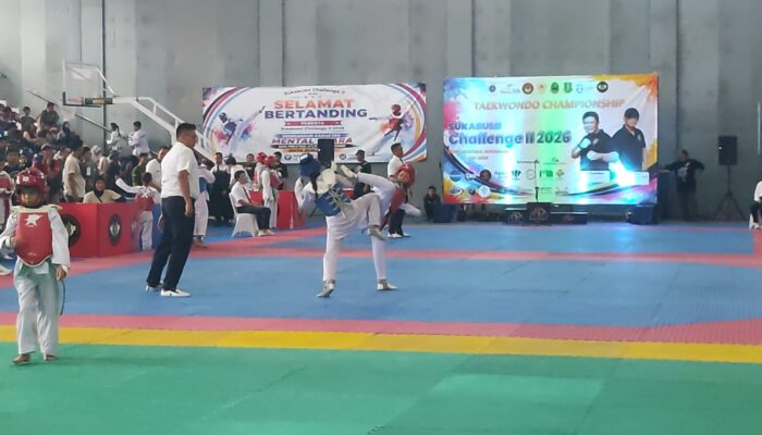 GOR Merdeka Bergemuruh, Sukabumi Challenge 2 Jadi Panggung Semangat Atlet Taekwondo Muda