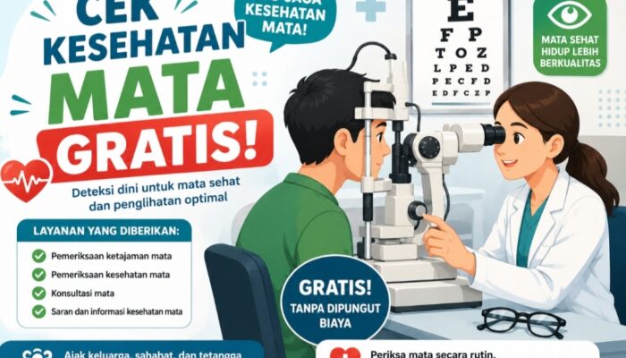 Cek Kesehatan dan Pemeriksaan Mata Gratis Digelar di Cikondang, Dinkes Kota Sukabumi Perkuat Program Deteksi Dini