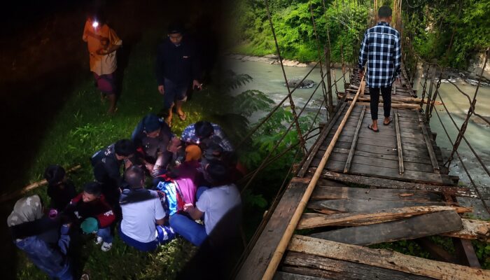 Diduga Jembatan Licin dan Rusak, Guru SMP Terjatuh ke Sungai di Cibodas Curugkembar