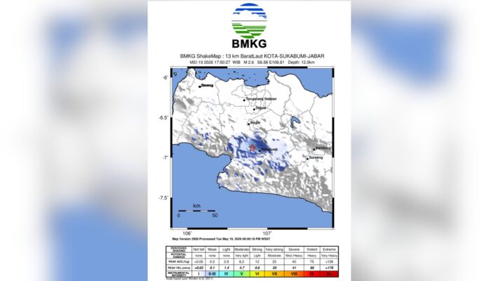 Gempa Dangkal M2,6 Guncang Sukabumi, Dirasakan Warga Nagrak
